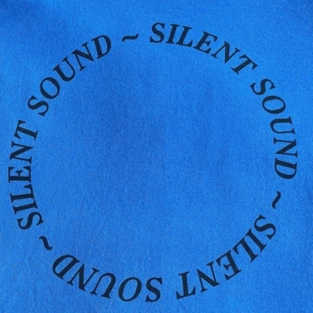 Silent Sound Books Circle Logo T-Shirt Blue Size Medium